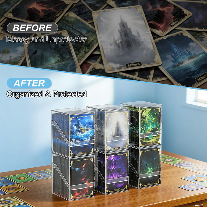 6-Pack Acrylic Commander Deck Boxes for Trading Card Games - Collective Commerce Group