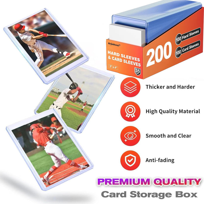 Hard Plastic 3" x 4" Baseball Card Protector Sleeves - Collective Commerce Group