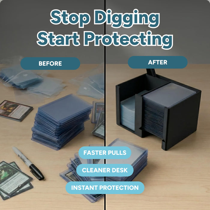 Premium Trading Card Storage Station: Includes Toploaders and Penny Sleeves by Collective Commerce Group