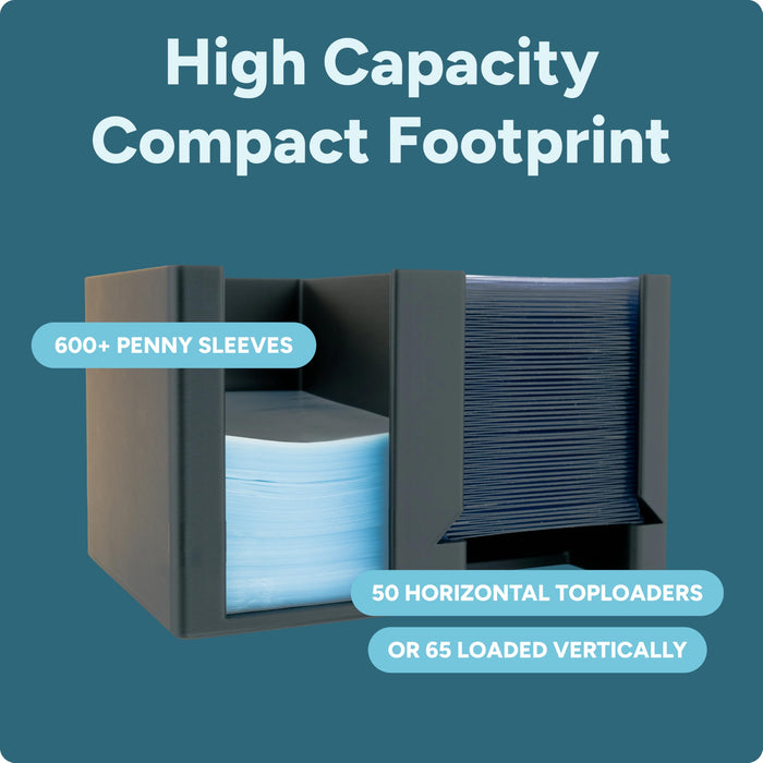 Premium Trading Card Storage Station: Includes Toploaders and Penny Sleeves by Collective Commerce Group