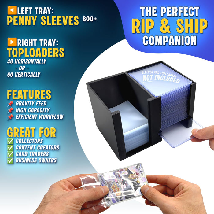 CardCare Lite Black Toploader Dispenser by Collective Commerce Group