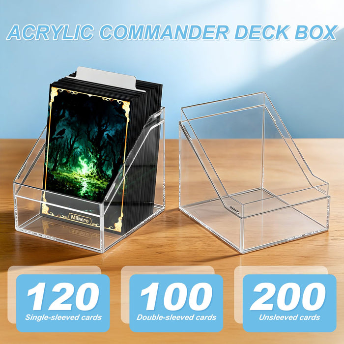 6-Pack Acrylic Commander Deck Boxes for Trading Card Games - Collective Commerce Group