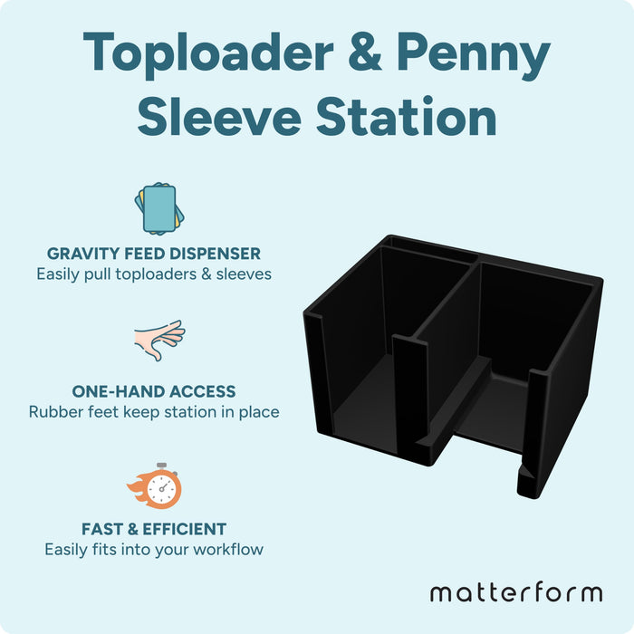 Premium Trading Card Storage Station: Includes Toploaders and Penny Sleeves by Collective Commerce Group