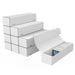 10-Pack White Corrugated Cardboard Storage Boxes for Trading Cards, 1100-Count Capacity