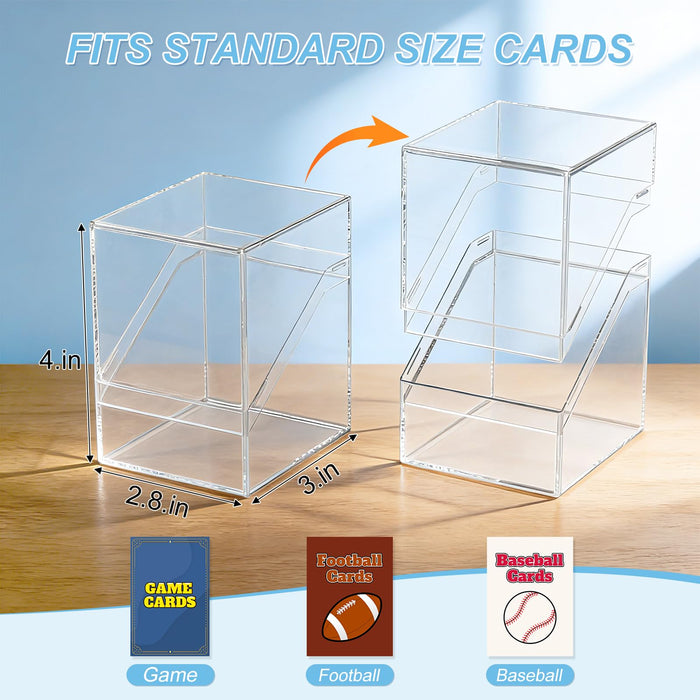 6-Pack Acrylic Commander Deck Boxes for Trading Card Games - Collective Commerce Group