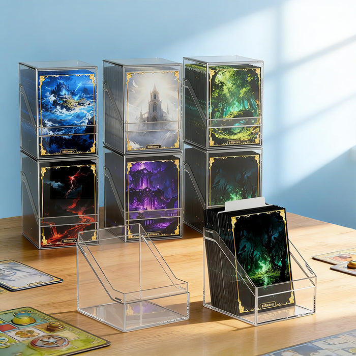 6-Pack Acrylic Commander Deck Boxes for Trading Card Games - Collective Commerce Group